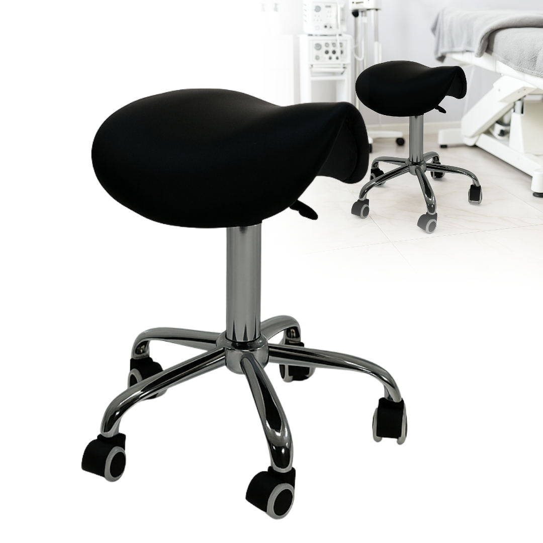 Taboret kosmetyczny OPTIMA bez oparcia czarny