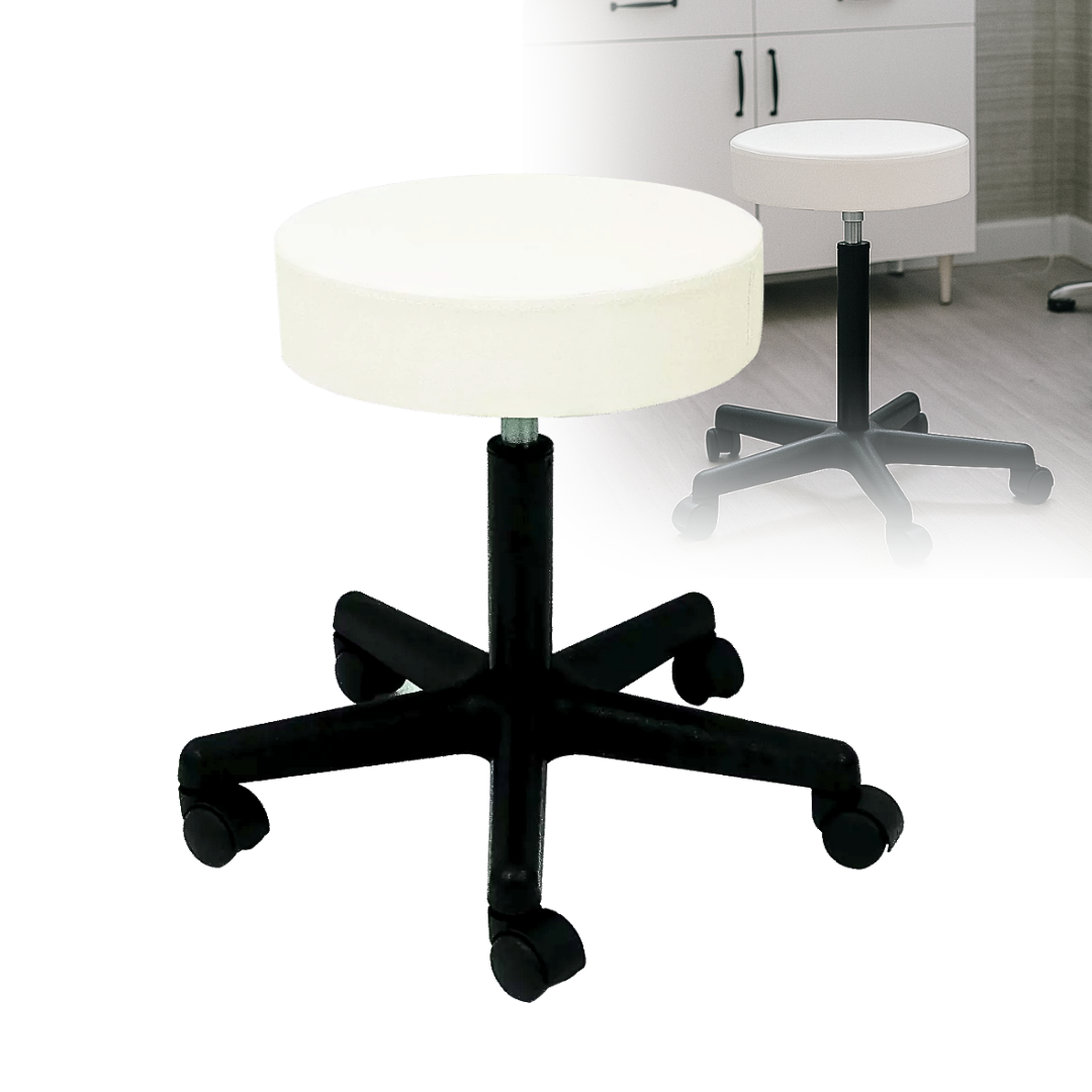Taboret kosmetyczny BASIC bez oparcia biały